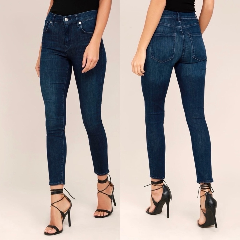 Agolde Sophie Jeans Skinny Midrise 25 Dark Wash Stretch Whiskered